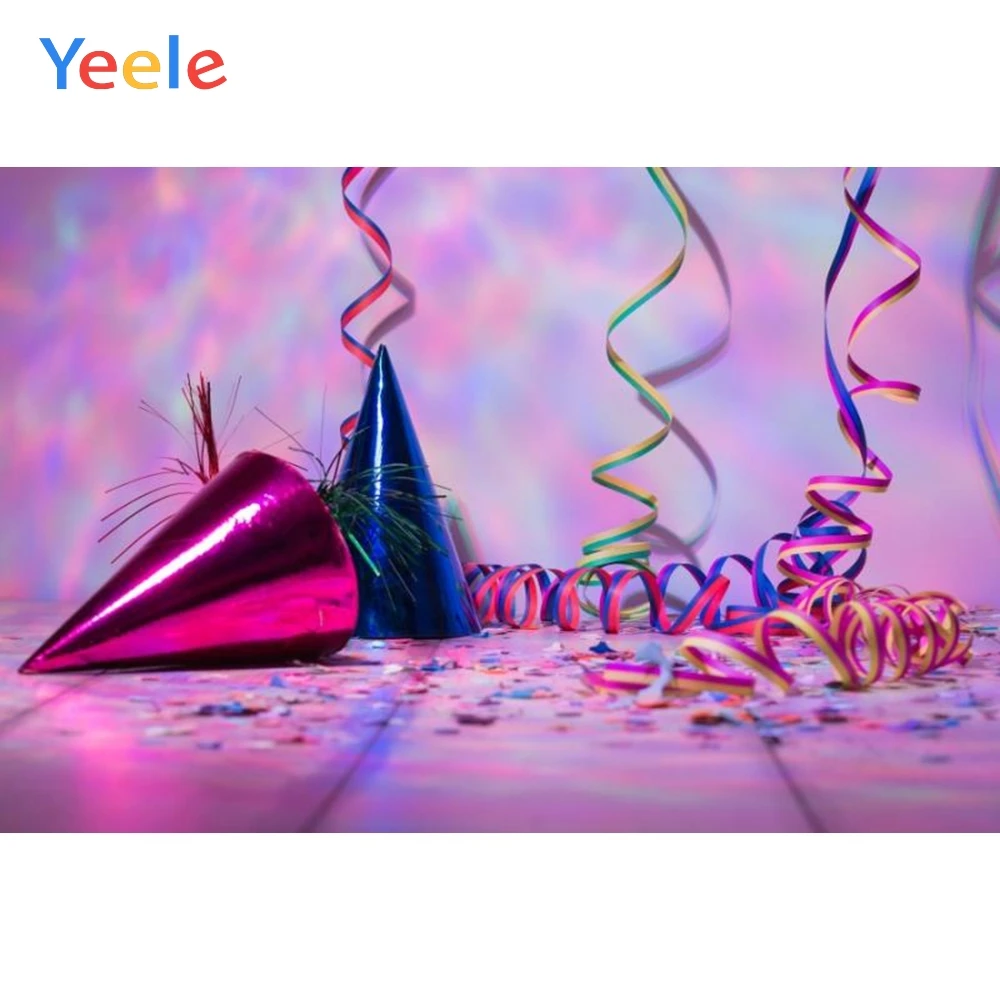 

Yeele Paper Hat Kids Birthday Party Backdrop Photography Backgrounds Customized Photographic Backdrops For Photo Studio