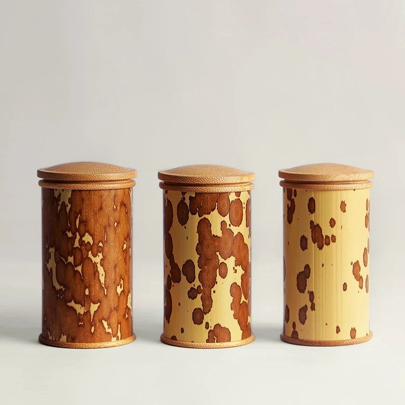 

Creative Small Bottle Mini Storage Box Xiangfei Bamboo Jars Tea Coffee Spice Powder Bulk Containers Travel Case With Lid Sealed