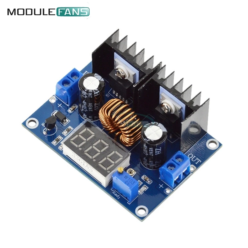 XL4016 8A 200W 0.36 inch Red Digital LED Voltmeter PWM Adjustable Step-Down Board Module DC-DC Power 4-36V To 1.25-36V | Электронные