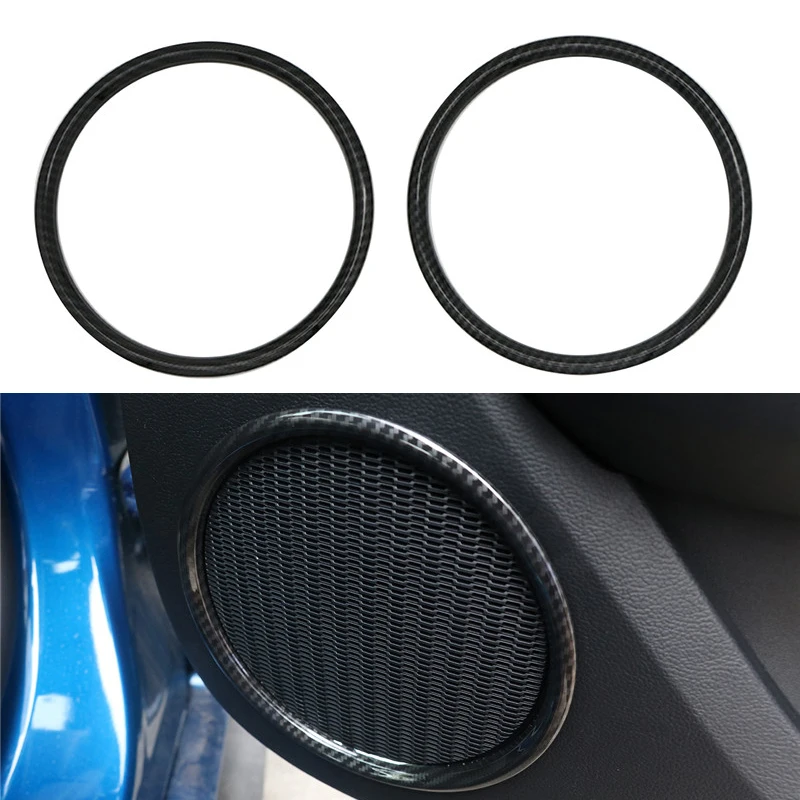For Ford Mustang Door Stereo Speaker Ring Trim Cover Vent Outlet Frame ABS Carbon Black 2015 2016 2017 2018 Car Interior Parts / For Ford Mustang Door Stereo Speaker Ring Trim Cover Vent Outlet Frame ABS Carbon Black 2015 2016 2017 2018 Car Interior Parts /