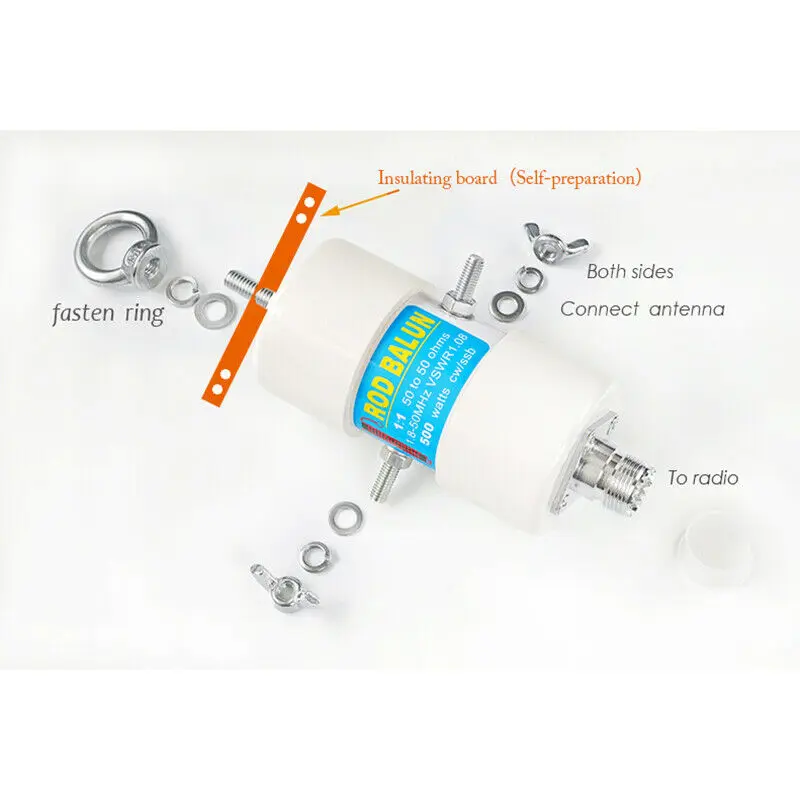 500 Вт 1:1 водонепроницаемый HF балун для диапазонов 160 м-6 м(1,8-50 МГц) Водонепроницаемая DIY перевернутая V антенна
