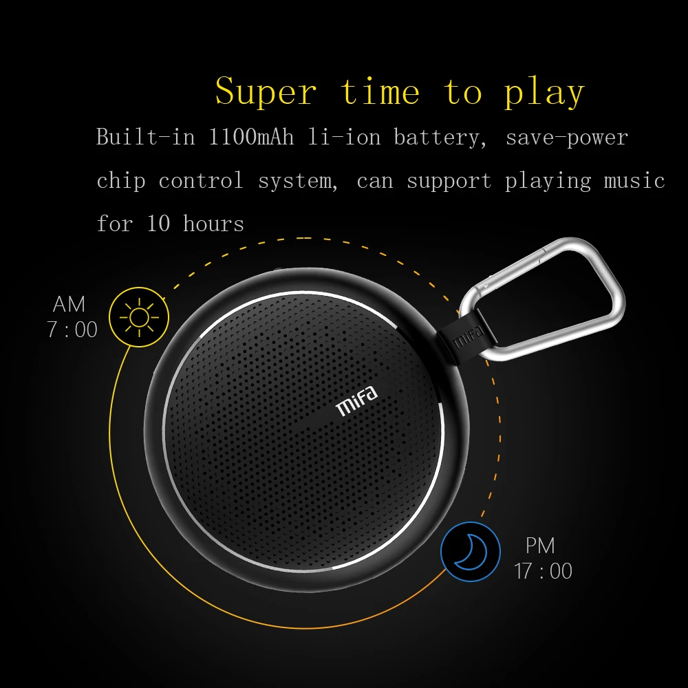 Mifa F1 Портативный уличные динамики с Bluetooth IPX4 Водонепроницаемый Саундбар супер НЧ