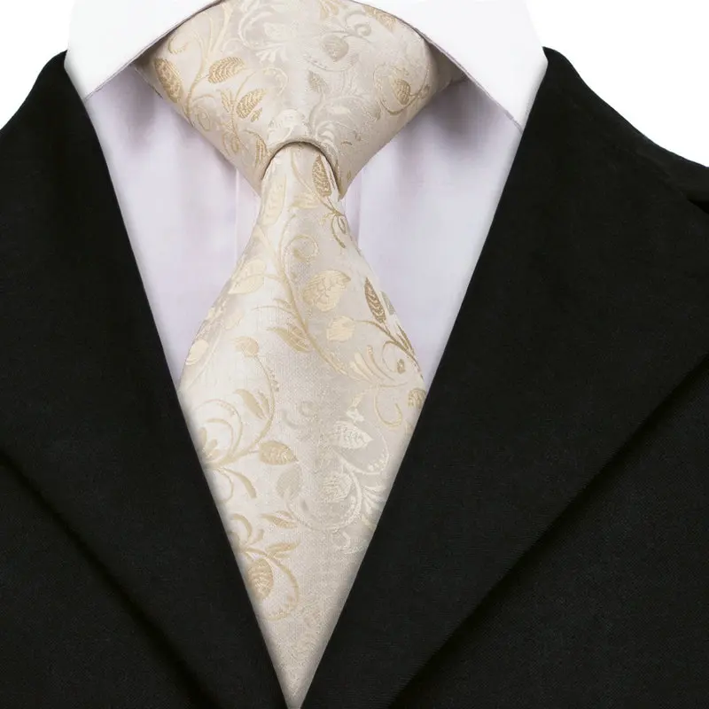 Классический шелковый галстук серый цветочный Галстук Hanky комплект запонок галстуки для мужчин деловые Свадебные C-1167