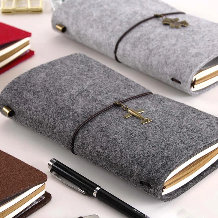 

Travel Book Loose Leaf Hand note Book Notebook Notepad, Creative Stationery Retro Diary Books Journal