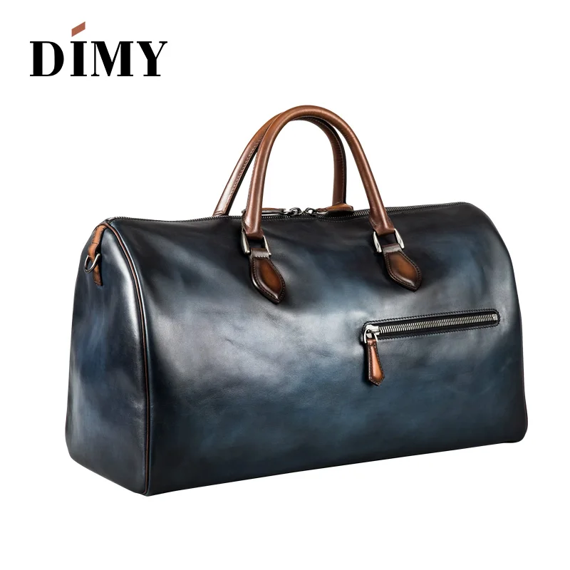 

Free shipping DIMY brand fashion extra large weekend duffel bag big genuine leather business men's travel bag popular design