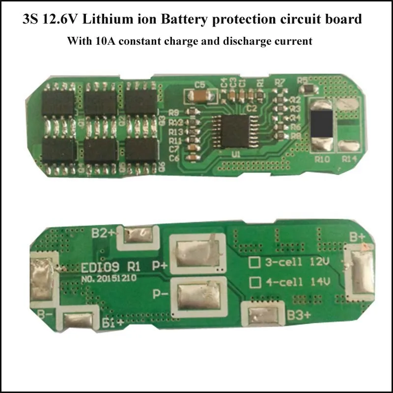 3S литий ионная батарея 12V PCB 12 6 V BMS для аккумулятора 18650 и полимерного Защитная