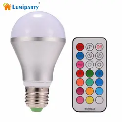 Lumiparty Новый 10 Вт RGBW E27 светодиодные лампочки этап лампы 12 Цветов с Дистанционное управление лампы светодиодные фонари для дома AC 85-265 В RGB