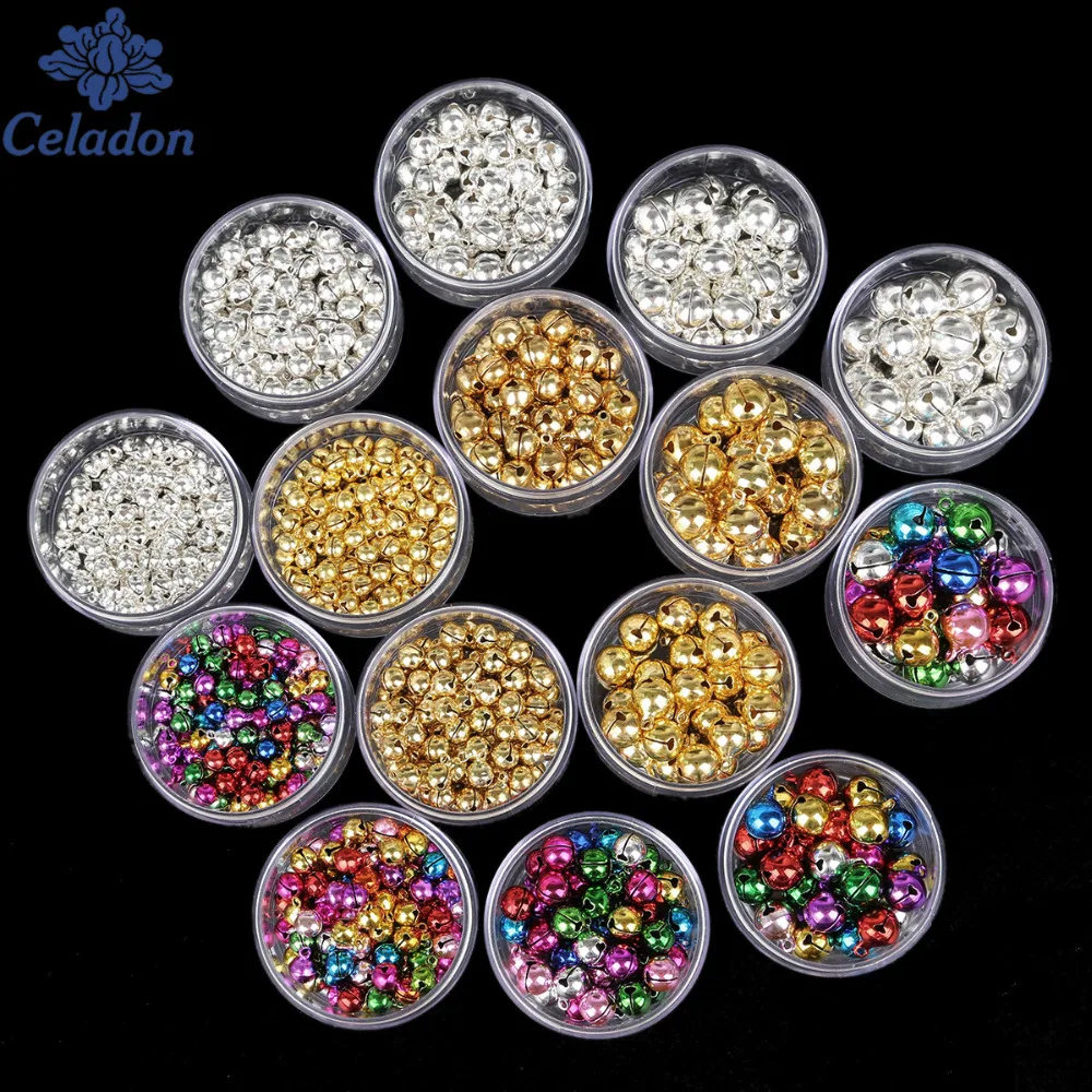 

20-100Pcs Gold/Silver/Mix Colors jingle Bells Pendants Hanging Christmas Tree Ornaments For DIY Christmas Decoration Gift