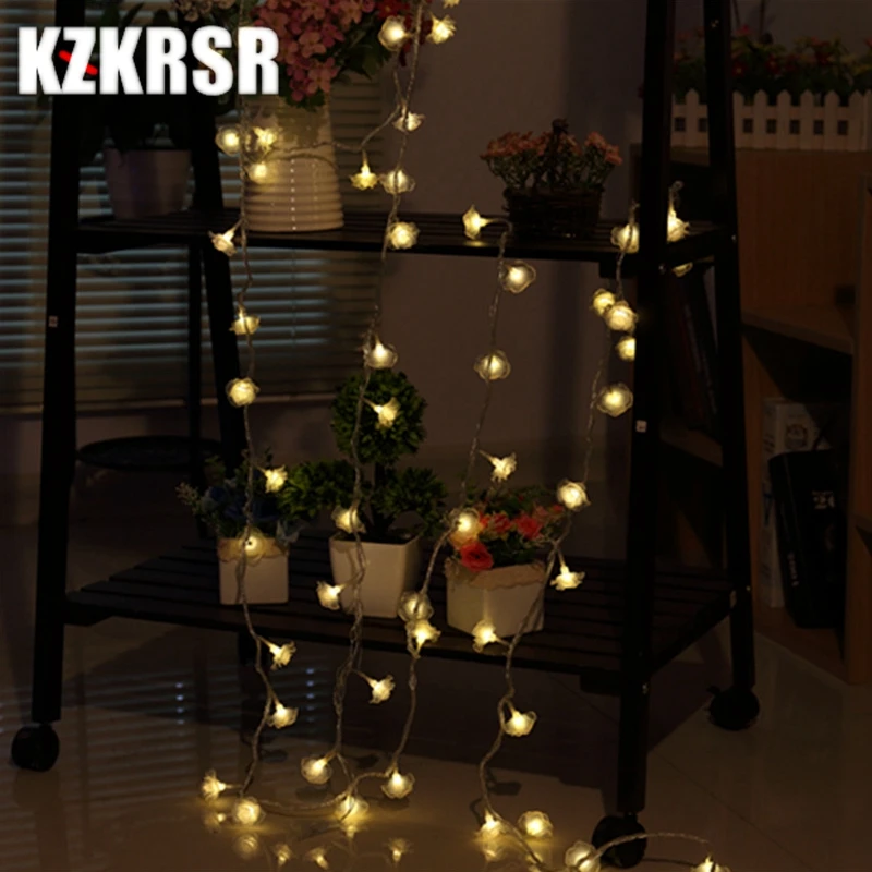 KZKRSR Розовый Светодиодный струнный свет события и вечерние 220 V/110 V 20 M 200 светодиодный Guirlande Lumineuse садовое, Рождественское украшение лампы