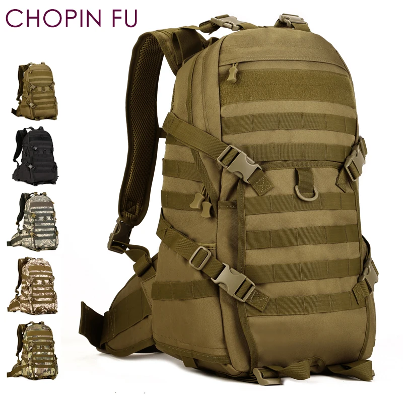 

40L Military Molle 1000D Backpack Bag Rucksack Black A3161