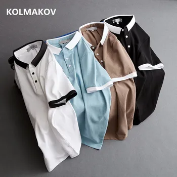 

2020 summer new Men's fashion Casual Polo shirts Business Classics Men's high quality short sleeves Polo shirt men 4 colors
