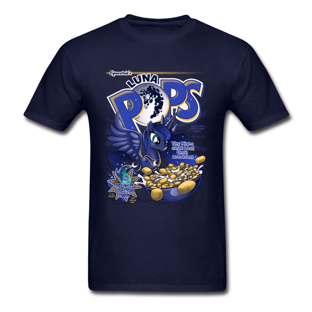Equestrias Luna Pops Normal ostern Day Cotton Fabric Round Collar Youth T Shirt Tops Shirts High Quality Short Sleeve T-shirts Equestrias Luna Pops navy