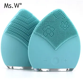 

Makeup Deep Pores Cleaning Electric Waterpoof Silicone Sonic Vibration Facial Wash Brush Cleaner Cleanser Beauty Massager