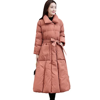 

Winter Down Cotton Coats 2018 New Fashion Slim Swing Women Jackets Stand Collar Padded Female Coats Warm Wadded Parkas YP1143