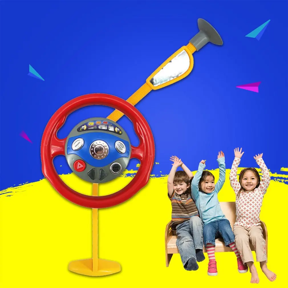 Детская игрушка забавная электронная заднее сиденье водителя автомобиля руль Дети управляющая игрушка