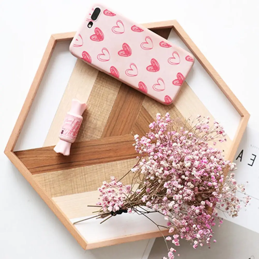 

Storage Tray Decorative Wooden Tray Storage Organizer Photography Props Nordic Style Hexagonal Wooden Serving Simple Baking