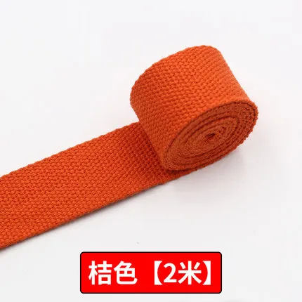 20 мм 2 м хлопок тесьма красочные ленты Рюкзак ремень обвязки швейный пояс DIY сумка Аксессуары - Цвет: orange