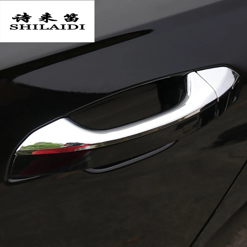 

Car Styling For Audi A6 2019 Outer Door Bowl And Handle Protective Stickers Covers panel Trim stainless steel auto Accessories