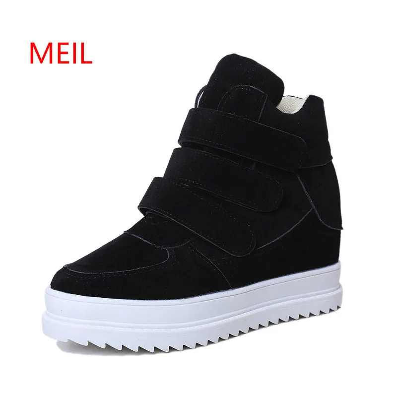 Лучший Женская обувь на танкетке High Top Sneaker Для женщин
Повседневное Кроссовки на танкетке женские увеличивающие рост на
платформе брендовая черная... онлайн