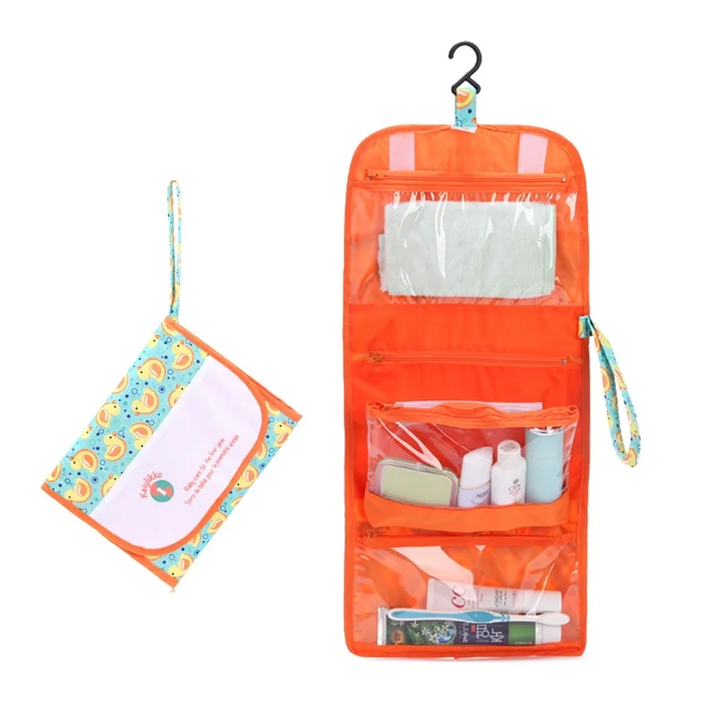 

Cute Duck Portable Hanging Wash Storage Bag Organizer Women Toiletry Bags Foldable Travel Makeup Bag Multifunction Cosmetic Case