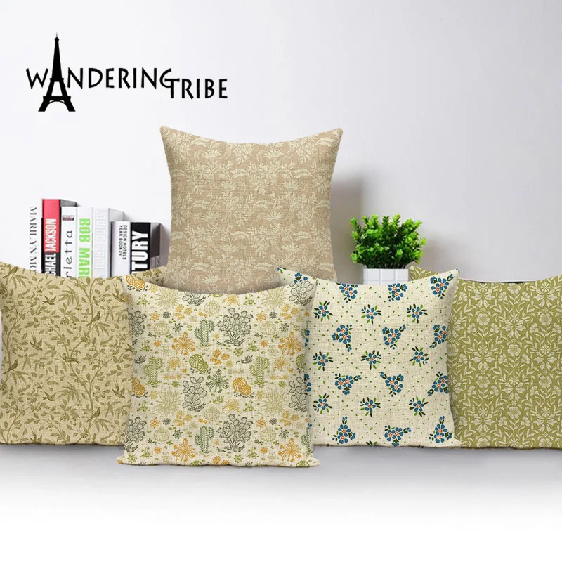 Personalized Custom Pillow case Mystery Flowers Custom bench cushion cover Custom throw pillow case Home living room nursery Decor