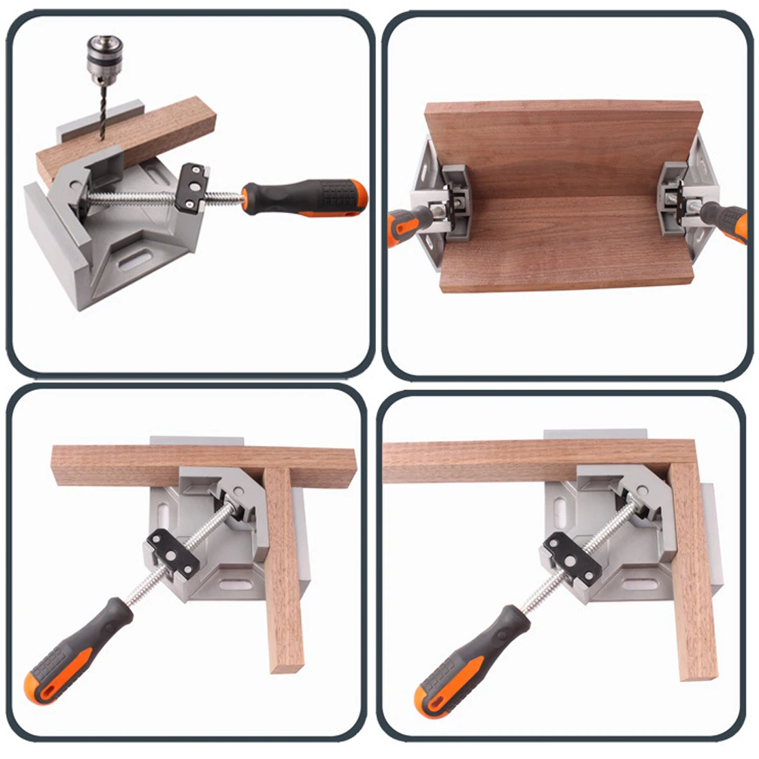 90 dgree Right Angle Carbide Vice Clamps Woodworking Clip Photo Frame Gussets Tools Um Clipe de Liga