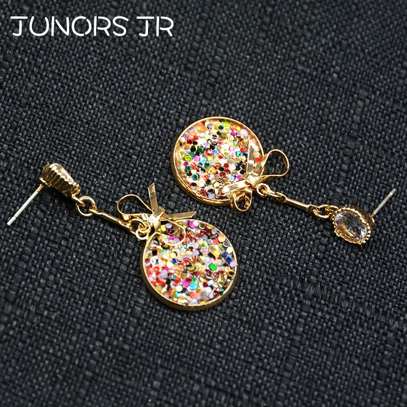 Buy Luxury Round Colors Sequin Gold Bowknot Crystal Hollow Dangle Earrings For Women S925 Silver Needle Healthy Drop Earrings Gift for only 2.39 USD Buy Luxury Round Colors Sequin Gold Bowknot Crystal Hollow Dangle Earrings For Women S925 Silver Needle Healthy Drop Earrings Gift for only 2.39 USD