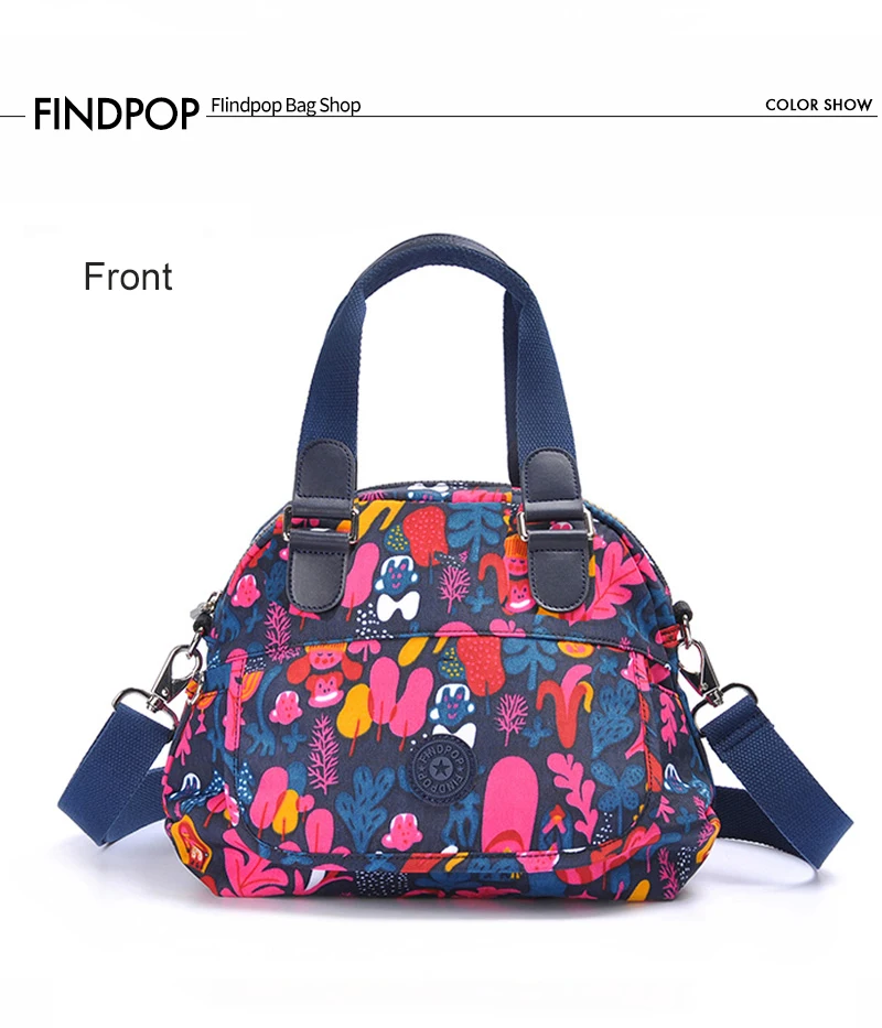 Бренд Findpop, женская сумка, новинка, сумка на плечо с цветочным принтом, женские сумки-мессенджеры, холщовая, водонепроницаемая, Bolsos Mujer, Сумка с обезьянкой
