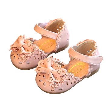 

1 2 3 4 5 6 Years Kids Baby Toddler Little Infant Girls Summer Pink White Lace Sandals For Girls Princess Sandals Shoes New