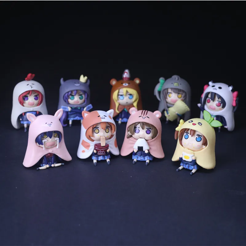 Himouto! Umaru-chan Figures Toys Cute Anime Love Live Umaru Chan Action Figuras Dolls Home Car Decor Q Ver. 5-6cm 9pcs (7)