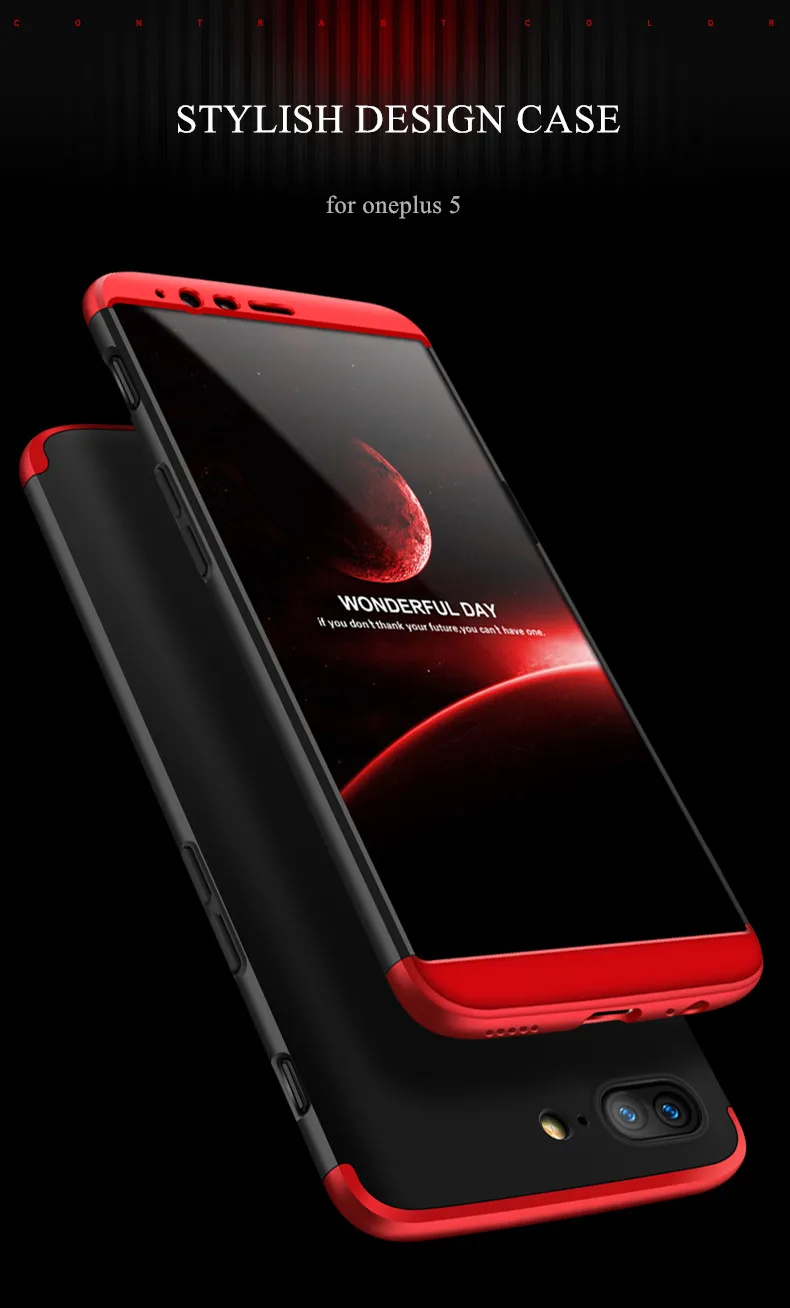GKK Case for Oneplus 5T 5 Oneplus 6 6t Case Shockproof 360 Protection Armor Hard 3 in 1 Matte Cover for Oneplus 5 Fundas Coque -