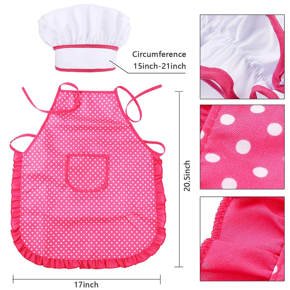 Brinquedos de Cozinha Ferramentas de Cozimento Azul do Vintage Role Play Casa Menina Cozinhar Panelas Crianças Cozinha Conjunto Avental Rosa Pontos 11 Pçs - Set 6 11 pçs set role play casa brinquedos