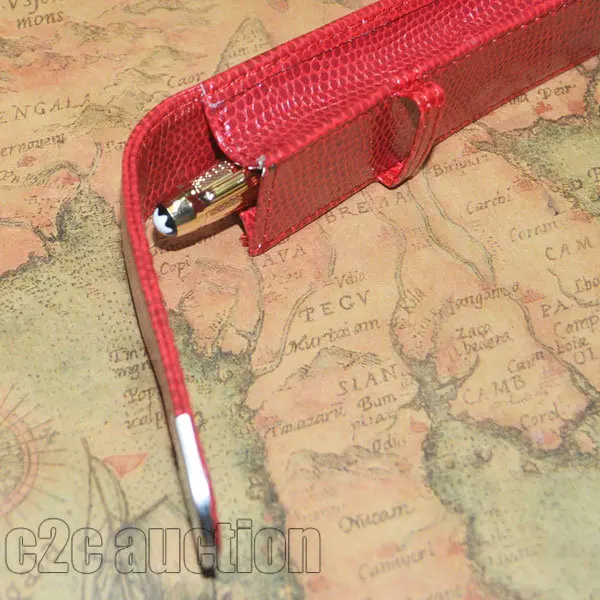 Самая популярная крокодиловая кожа изысканный узор pu кожаный чехол для ручки Красный Подарочный чехол для ручки вмещает одну ручку