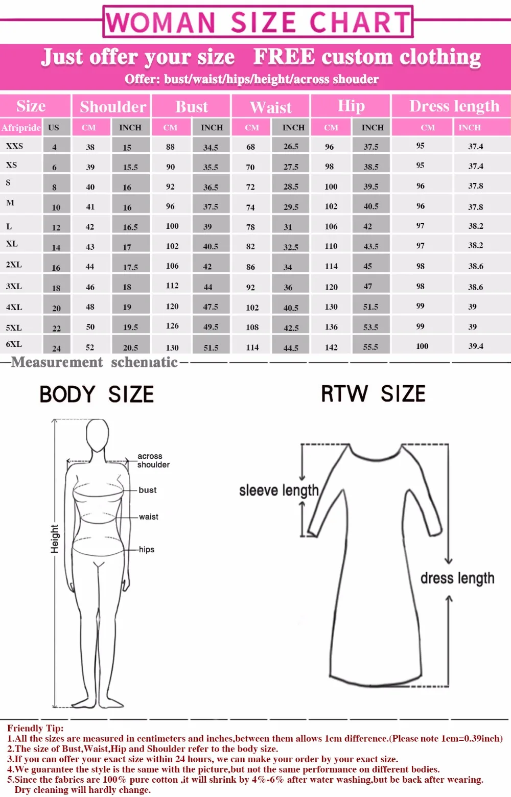 Африканские платья для женщин AFRIPRIDE частный заказной короткий рукав длиной до колена Плиссированное Повседневное платье размера плюс восковой хлопок A722540