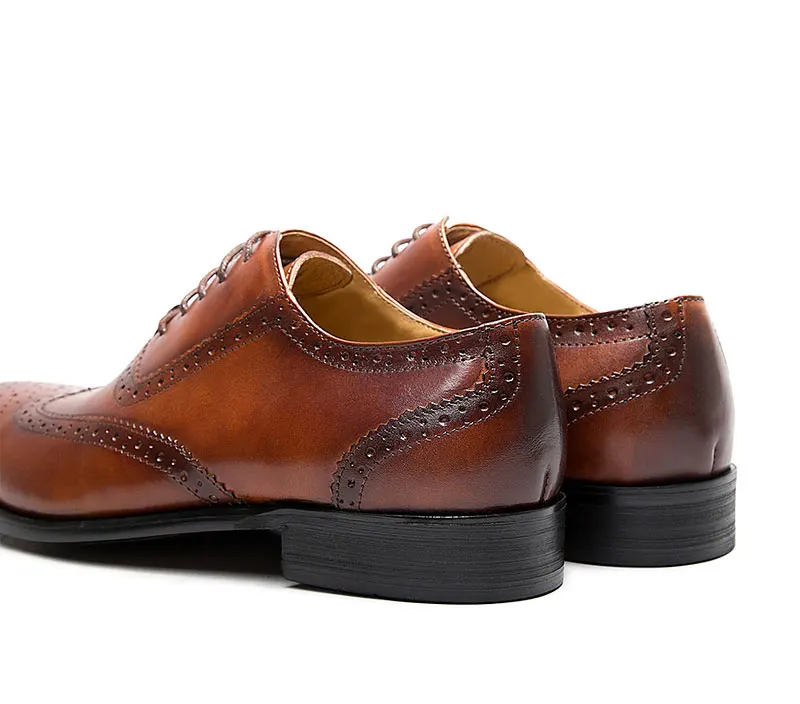 KARRUCCI/оксфорды patina коричневого и черного цвета, броги, модельные туфли из натуральной телячьей кожи, Мужская Рабочая обувь ручной работы