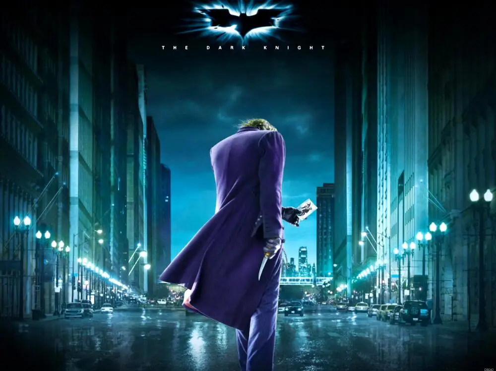 

"Why so serious " Joker Mask Street Heath Ledger Joker Batman The Dark Knight (2008) Movie Huge Art Wall Print Poster