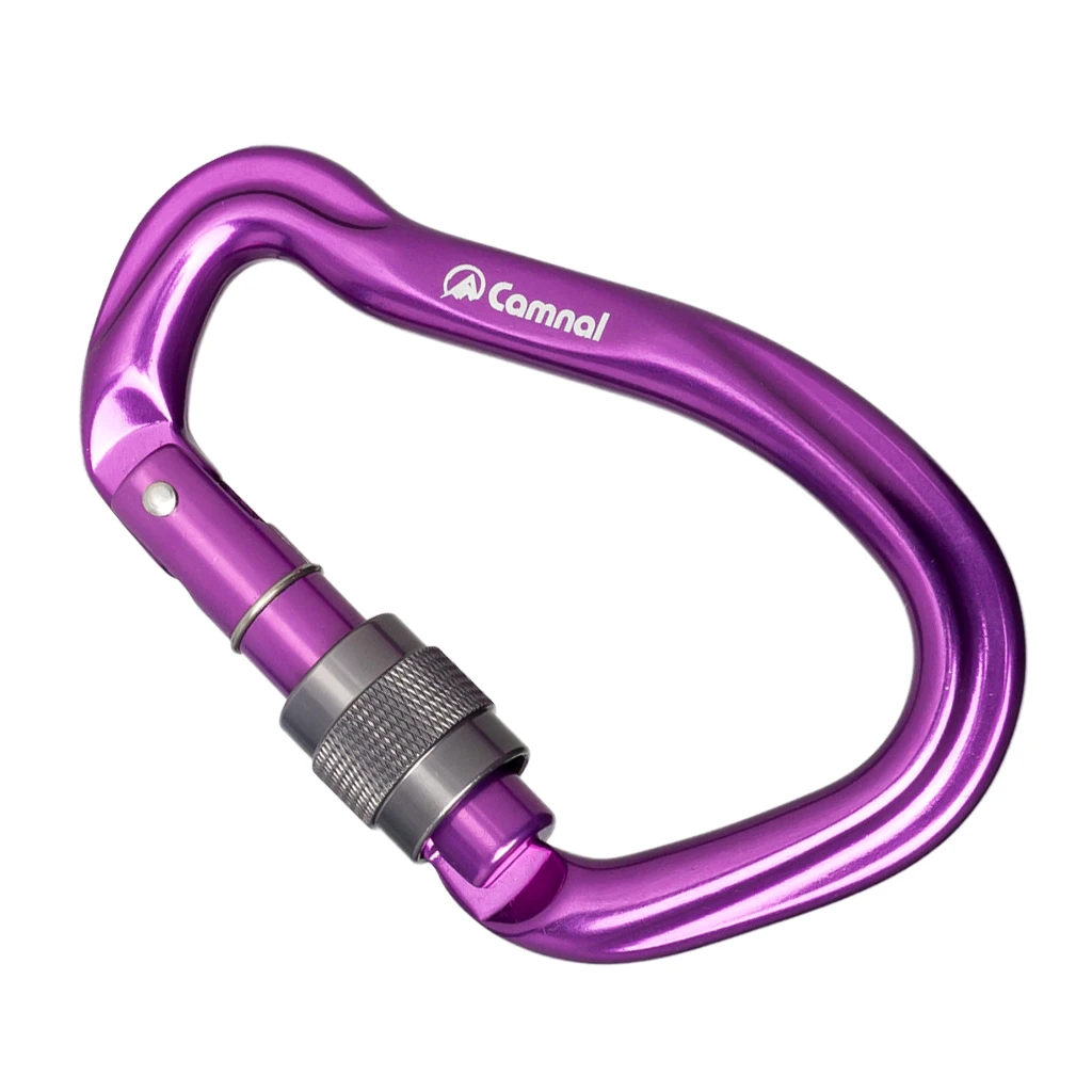 23KN Climbing Carabiner Mountaineering D Type Metal Clip Auto Locking D Carabiner Clip Heavy Duty Rock Climbing Carabiner