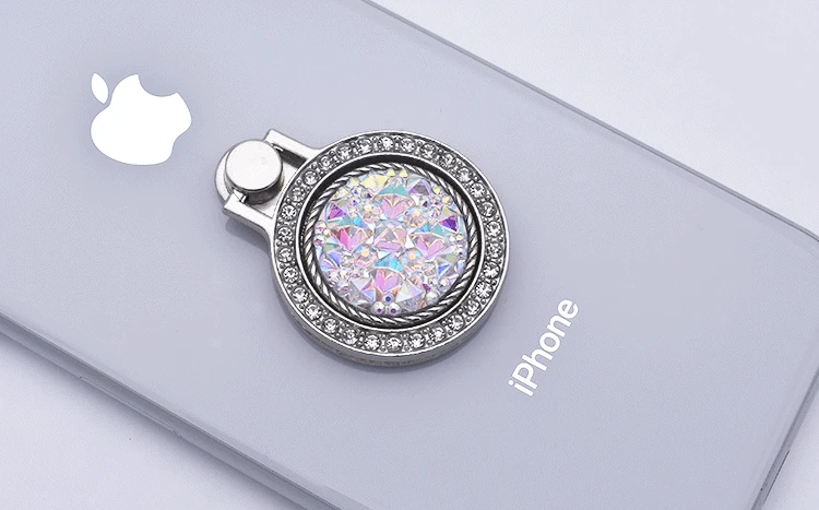 Diamond-studded Pearl Gemstones Pocket Watch Mobile Phone Ring Buckle Bracket Mobile Phone Universal Ring Bracket Ring Bracket mobile holder for wall