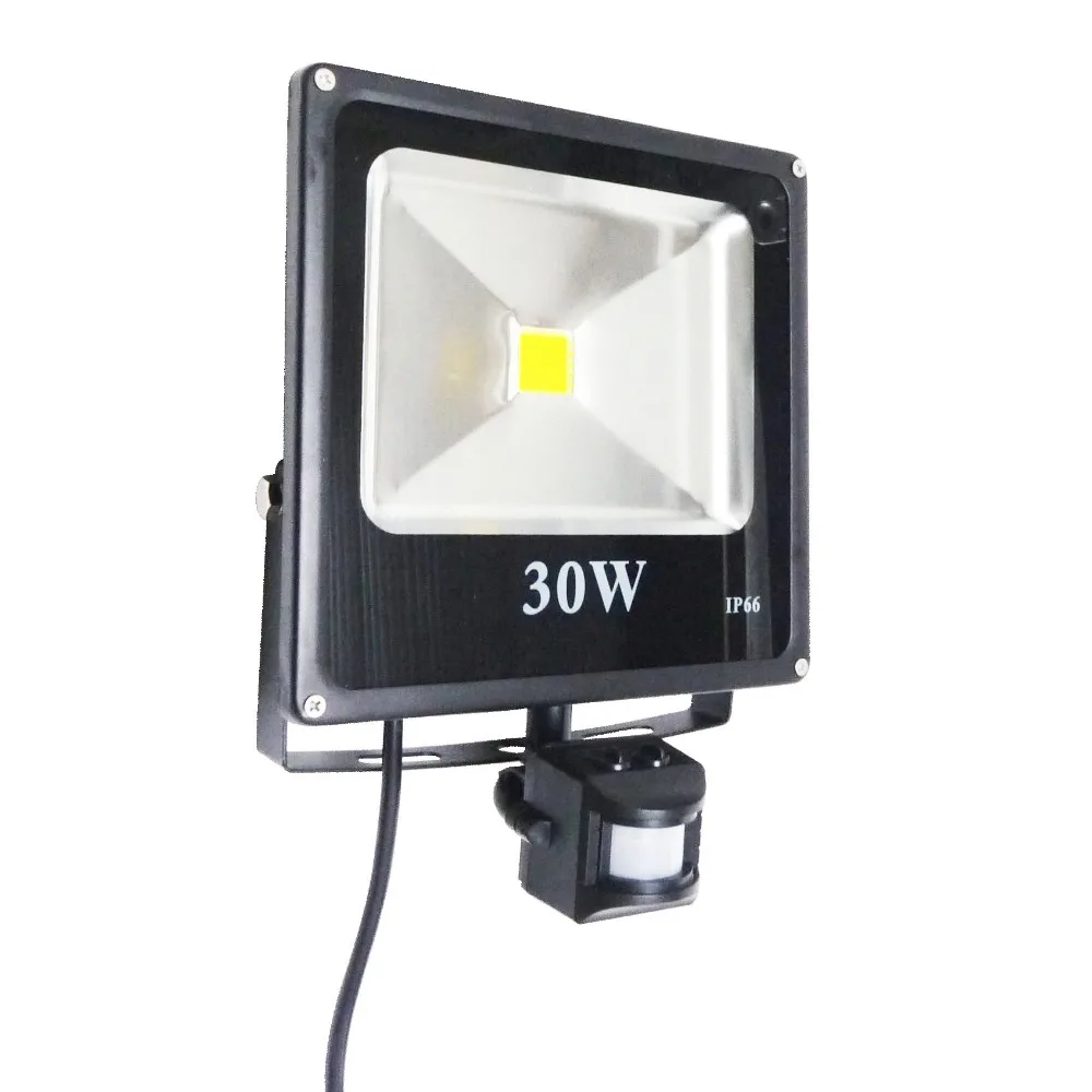 30W IR Sensor LED Flood Light IP65 Waterproof AC85 265V Input Black