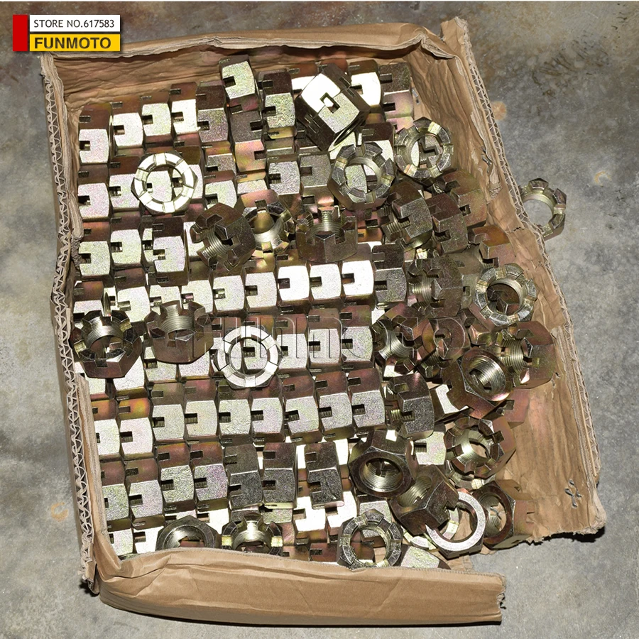 

20 PIECES SLOTTED NUT M24X1.25 FOR DRIVE SHAFT OF KR-1100 OVERLORO/XT-GK1100/KINROAD 1100CC GOKART