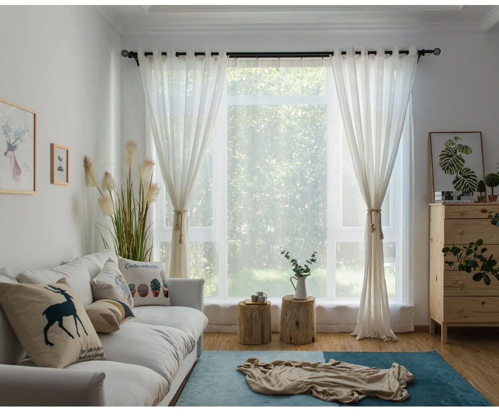 P. o. F тюль для гостиной или спальни Sheer Вуаль шторы для спальни занавес окна лечения европейский стиль весна дизайн