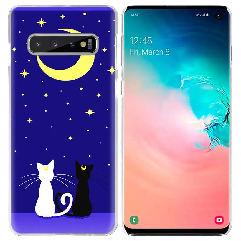07 Чехол с принтом "Сейлор Мун" для samsung Galaxy S10 5G S10e S9 S8 M30 M20 M10 J4 J6 плюс J8 Note 8 9 прозрачный жесткий чехол для телефона с рисунком из аниме для девочек - Цвет: 07