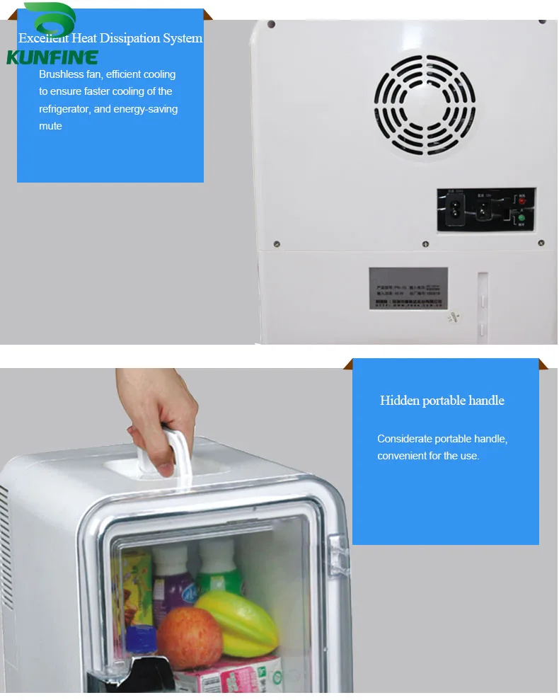 KUNFINE DC 12V24V 110-240V AC Car Refrigerator Multi-Function Fridge Compressor Vehicel Protable Refrigerator Freezer Cooler PN-15-1 (12)
