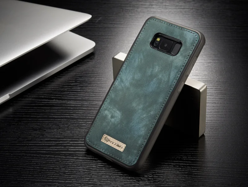 Чехол для samsung Galaxy S8/S8 Plus, магнитный винтажный кожаный+ Мягкий ТПУ силиконовый чехол для задней крышки, чехол для телефона s - Цвет: 008 blue