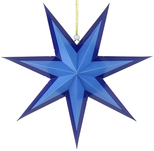 Бумажные поделки, голубое вырезанное бумажное подвесное украшение в виде звезды фонаря для рождества, свадьбы, дома, праздника, душа, дня рождения, вечеринки, Декор - Цвет: style 45cm 1pc