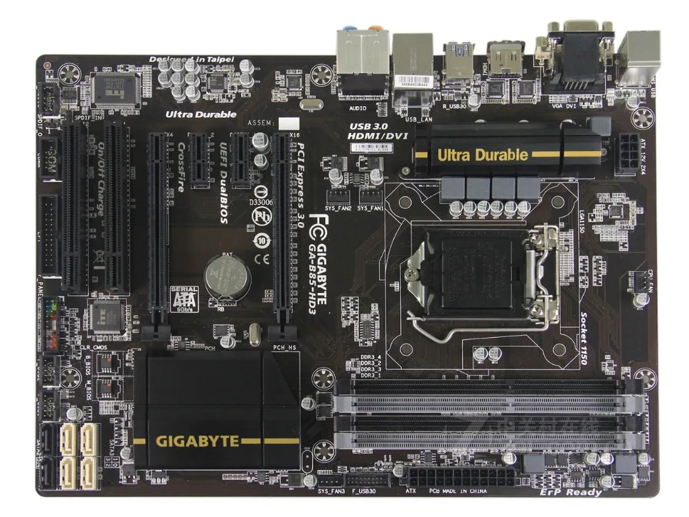 

Gigabyte GA-B85-HD3 original motherboard LGA 1150 DDR3 B85-HD3 32GB USB2.0 USB3.0 B85 Desktop motherboard