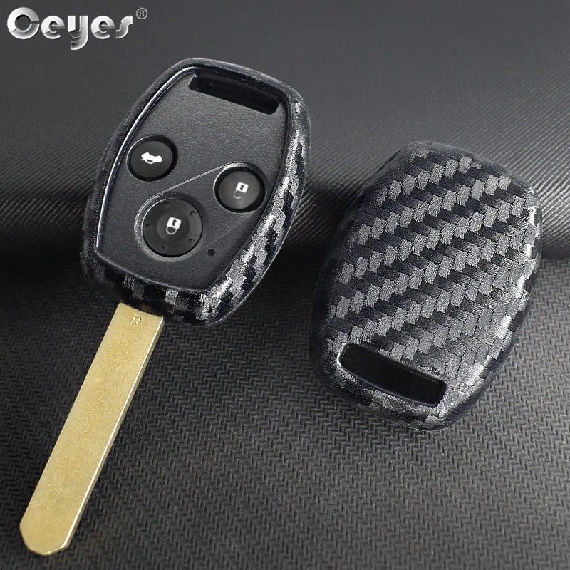 Car carbon fiber key cover for HONDA (1)