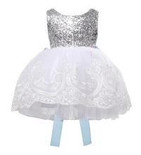Party Formal Bridesmaid Ball Cute Girls Dress New Arriving Baby Kids Girl Clothing Dresses Bowknot Lace Floral XMAS