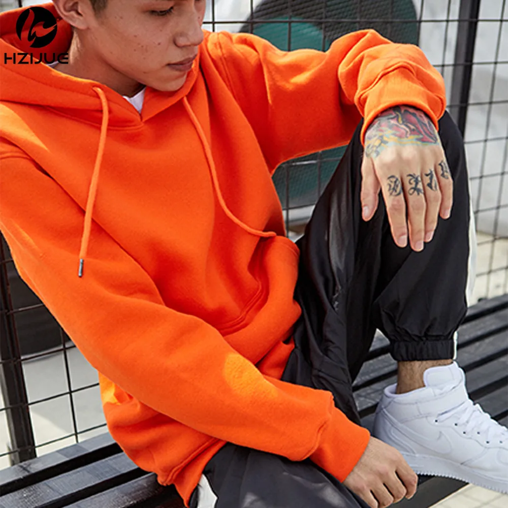 Brand Men Orange Spring Autumn Casual Hoodies Men's Sweatshirts Long Sleeve Solid Color Hooded Sweatshirt Male Pure cotton Brand Men Orange Spring Autumn Casual Hoodies Men's Sweatshirts Long Sleeve Solid Color Hooded Sweatshirt Male Pure cotton