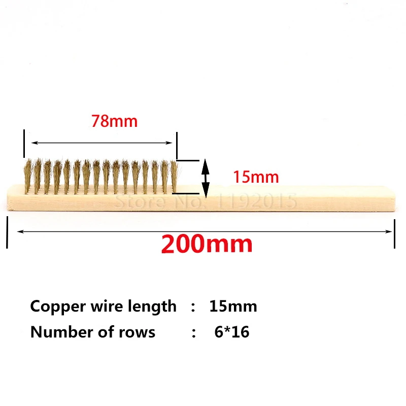 1 шт. 6x16 деревянная ручка медная щетка из Латуни Проволока для Промышленное оборудование поверхность/Внутренняя Полировка шлифовальный круг ручной инструмент